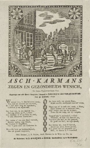 New Year's greeting of the Amsterdam ash-cart men for the year 1832
