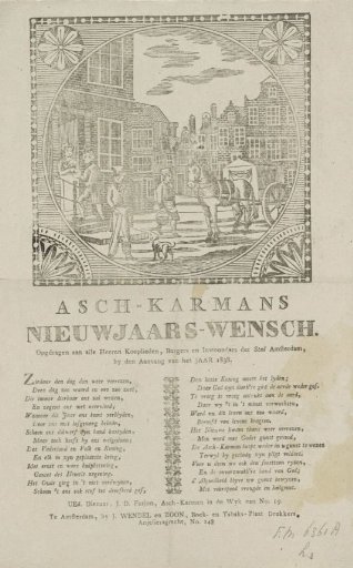 New Year's greeting of the Amsterdam ash-cart men for the year 1838