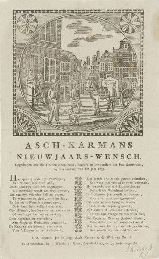 New Year's greeting of the Amsterdam ash-cart men for the year 1839
