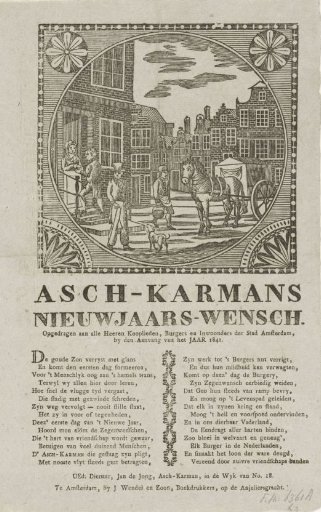 New Year's greeting of the Amsterdam ash-cart men for the year 1841