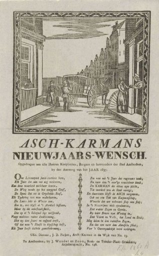 New Year's greeting of the Amsterdam ash-cart men for the year 1837