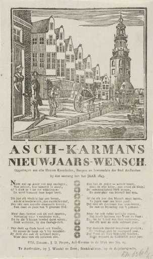 New Year's greeting of the Amsterdam ash-cart men for the year 1843