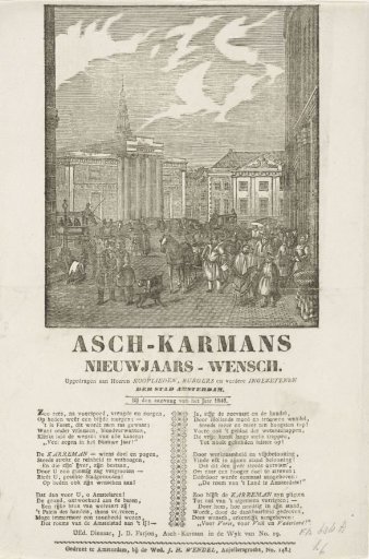 New Year's greeting from the Amsterdam ash-cart men for the year 1846