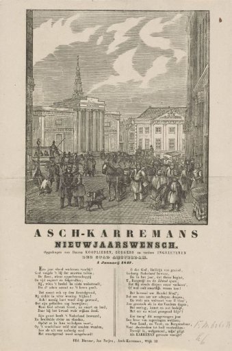 New Year's greeting from the Amsterdam ash-cart men for the year 1847