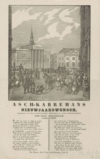 New Year's greeting from the Amsterdam ash-cart men for the year 1848