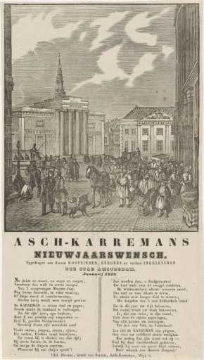 New Year's greeting from the Amsterdam ash-cart men for the year 1848