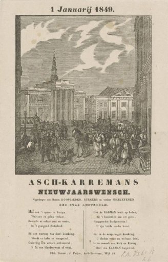 New Year's greeting from the Amsterdam ash-cart men for the year 1849