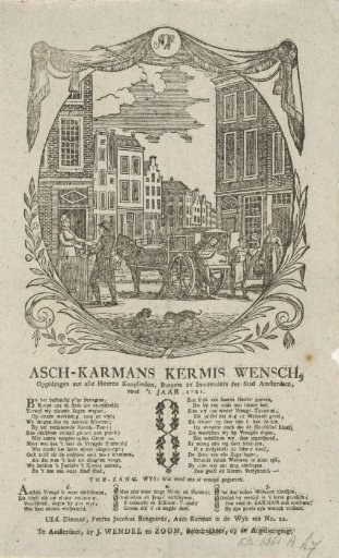 Fair print from the Amsterdam ash-cart men for the year 1821