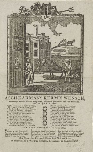 Fair print from the Amsterdam ash-cart men for the year 1822