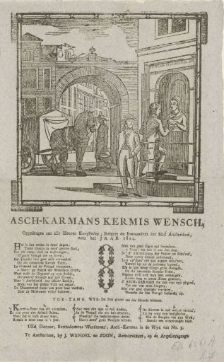 Fair print from the Amsterdam ash-cart men for the year 1824