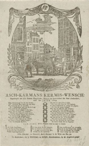 Fair print from the Amsterdam ash-cart men for the year 1825