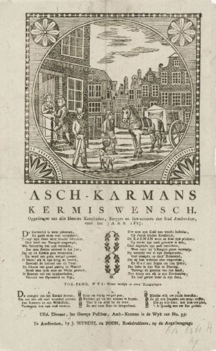 Fair print from the Amsterdam ash-cart men for the year 1827