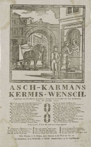 Fair print from the Amsterdam ash-cart men for the year 1830
