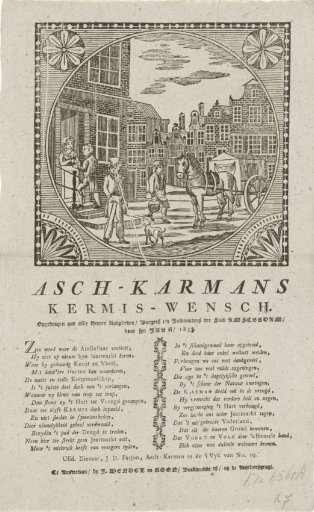 Fair print from the Amsterdam ash-cart men for the year 1833