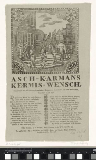 Kermis print of the Amsterdam askarrenmen for the year 1836