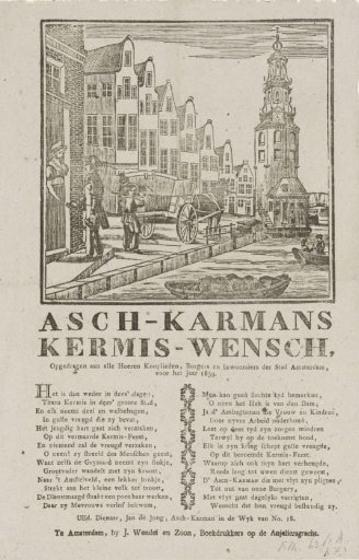 Kermis print of the Amsterdam askarrenmen for the year 1839