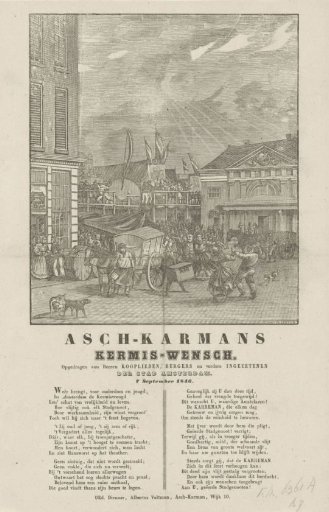 Kermis print of the Amsterdam askarrenmen for the year 1846