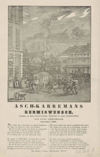 Kermis print of the Amsterdam askarrenmen for the year 1848