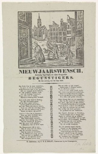 New Year's greeting from the Amsterdam porters for the year 1849