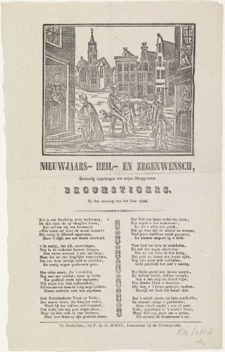 New Year's greeting from the Amsterdam porters for the year 1850