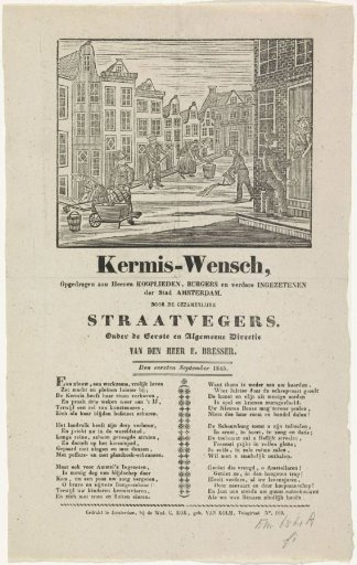 Fair print from the Amsterdam street sweepers, 1845