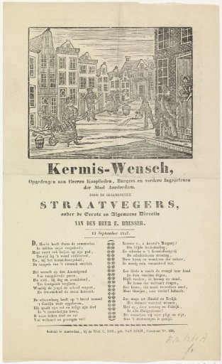 Fair print from the Amsterdam street sweepers, 1847