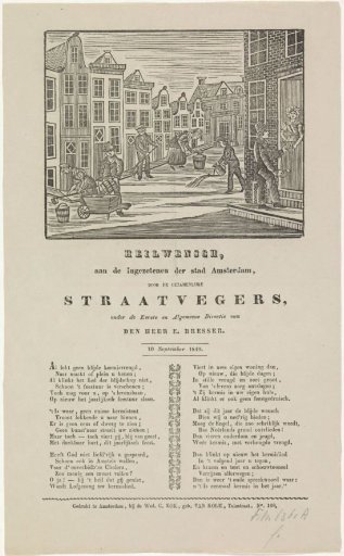 Fair print from the Amsterdam street sweepers, 1849