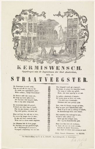 Fair print of the Amsterdam street sweepers, ca. 1855-1860