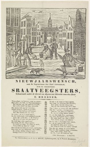 New Year's greeting from the Amsterdam street sweepers, ca. 1850-1855