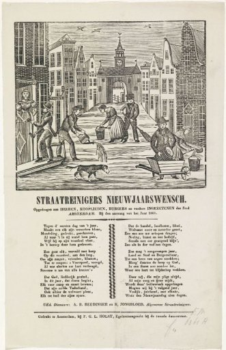 New Year's greeting from the Amsterdam street sweepers for the year 1861