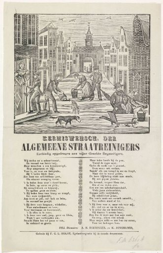 Fair print of the Amsterdam street sweepers, ca. 1855-1861
