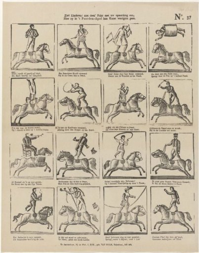See, Children! See This Print with Your Attention, / How They Perform Their Art in the Horse Game