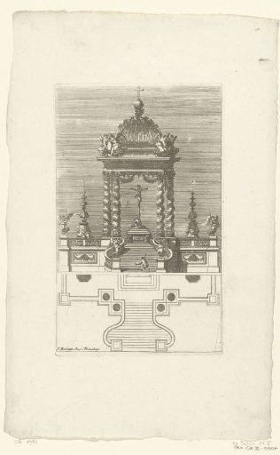 Altar under a baldachin
