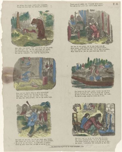 Six fables, dear youth, are presented to you here, / While each verse there mentions the content; (...)