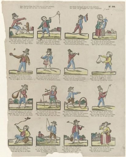 Come children, buy this print, it will surely amuse you, / Here you have again a selection of all sorts of things (...)