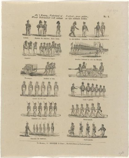 If it be for King, Fatherland, or Freedom, / The Dutch people become soldiers and their soldiers heroes