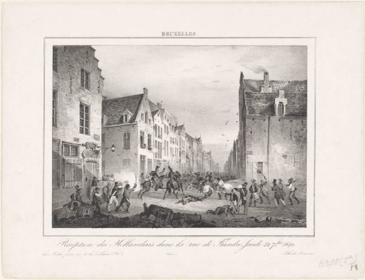 Battles in the Rue de Flandre in Brussels, 1830