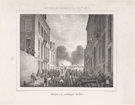 Attack at the Parc Royal in Brussels, 1830