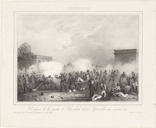 Defense at the Schaerbeek Gate in Brussels, 1830