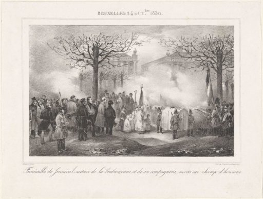 Funeral of Jenneval, Brussels 1830