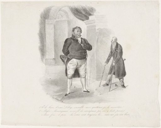 Satirical print on Minister Van Maanen, 1830