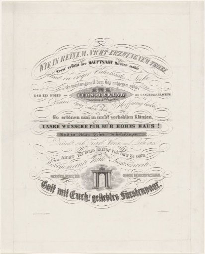 Wedding congratulations for Princess Marianne, 1830