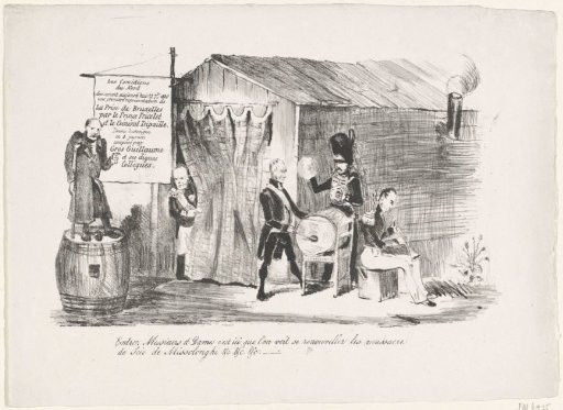 Satirical print on Dutch actions against the uprising, 1830
