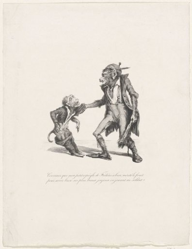 Two monkeys, 1830
