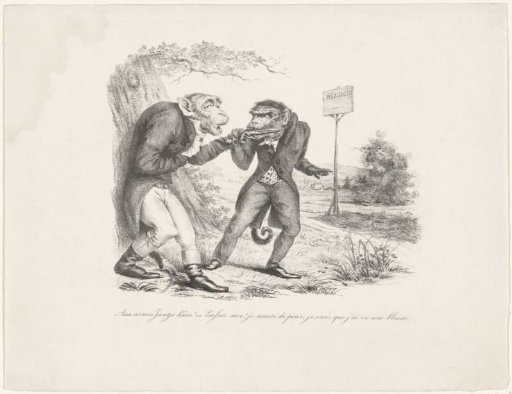 Satirical print on the Voluntary Arming, 1830