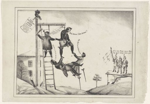 Satirical print on the Voluntary Arming, 1830