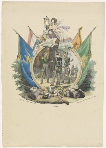 Medallion with the Volunteer Hunters of the Leiden University, 1830