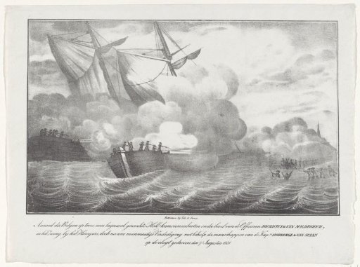 Repulse of the attack on the two gunboats, 1831