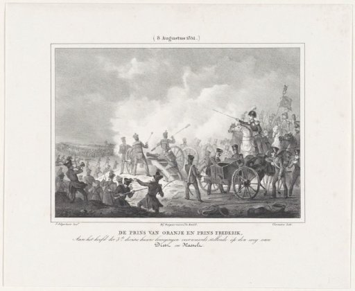 The Prince of Orange and Prince Frederick Leading the Dutch Troops, 1831