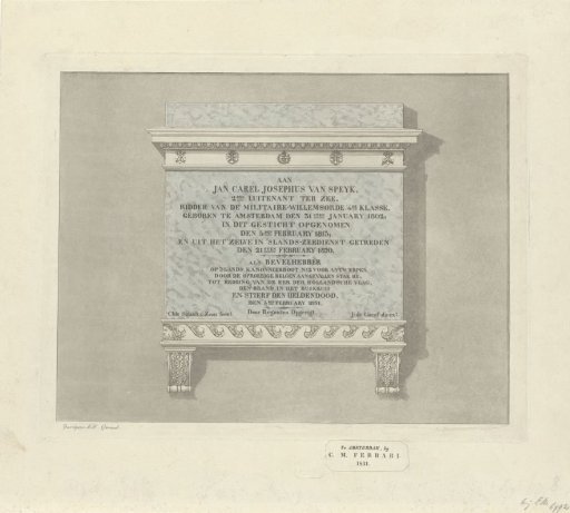 Monument for Jan van Speyk, 1831
